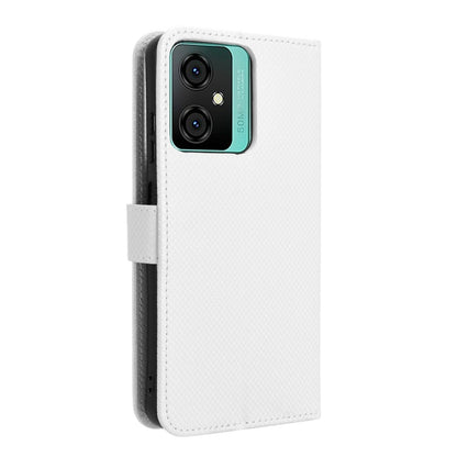 For Blackview Oscal C70 Diamond Texture Leather Phone Case(White) - More Brand by PMC Jewellery | Online Shopping South Africa | PMC Jewellery