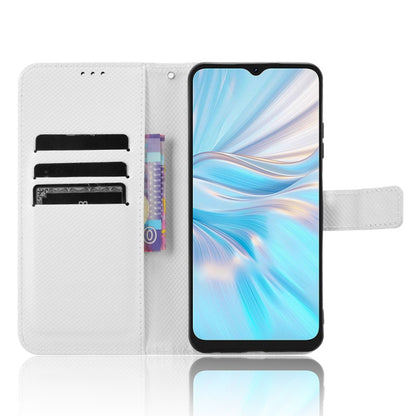 For Blackview Oscal C70 Diamond Texture Leather Phone Case(White) - More Brand by PMC Jewellery | Online Shopping South Africa | PMC Jewellery