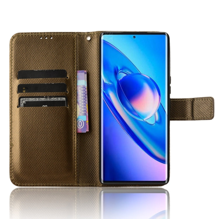 For Blackview A200 Pro Diamond Texture Leather Phone Case(Brown) - More Brand by PMC Jewellery | Online Shopping South Africa | PMC Jewellery