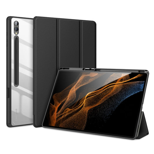 For Samsung Galaxy Tab S9 Ultra DUX DUCIS TOBY Series Antiskid Leather Tablet Case with Sleep / Wake-up Function(Black) - Galaxy Tab S9 Ultra Cases by DUX DUCIS | Online Shopping South Africa | PMC Jewellery | Buy Now Pay Later Mobicred