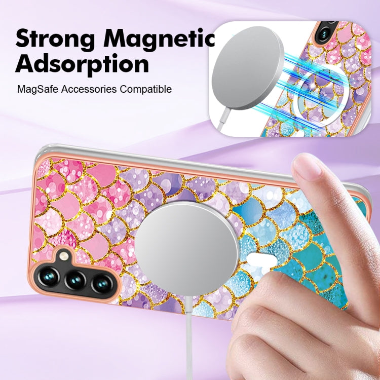 For Samsung Galaxy A34 5G Marble Pattern Dual-side IMD Magsafe TPU Phone Case(Colorful Scales) - Galaxy Phone Cases by PMC Jewellery | Online Shopping South Africa | PMC Jewellery