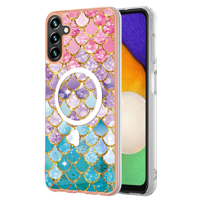 For Samsung Galaxy A54 5G Marble Pattern Dual-side IMD Magsafe TPU Phone Case(Colorful Scales) - Galaxy Phone Cases by PMC Jewellery | Online Shopping South Africa | PMC Jewellery