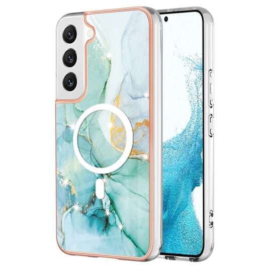 For Samsung Galaxy S22+ 5G Marble Pattern Dual-side IMD Magsafe TPU Phone Case(Green 003) - Galaxy S22+ 5G Cases by PMC Jewellery | Online Shopping South Africa | PMC Jewellery | Buy Now Pay Later Mobicred