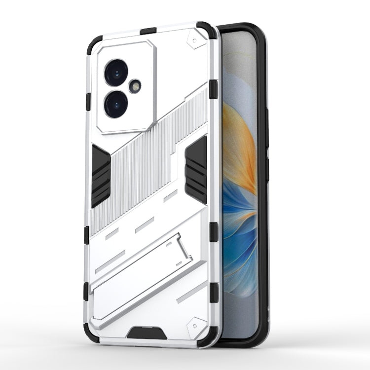 For Honor 100 5G Punk Armor 2 in 1 PC + TPU Phone Case with Holder(White) - Honor Cases by PMC Jewellery | Online Shopping South Africa | PMC Jewellery | Buy Now Pay Later Mobicred