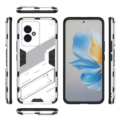 For Honor 100 5G Punk Armor 2 in 1 PC + TPU Phone Case with Holder(White) - Honor Cases by PMC Jewellery | Online Shopping South Africa | PMC Jewellery | Buy Now Pay Later Mobicred