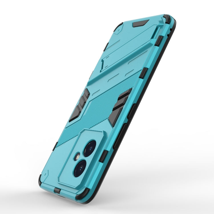 For Honor 100 5G Punk Armor 2 in 1 PC + TPU Phone Case with Holder(Blue) - Honor Cases by PMC Jewellery | Online Shopping South Africa | PMC Jewellery | Buy Now Pay Later Mobicred