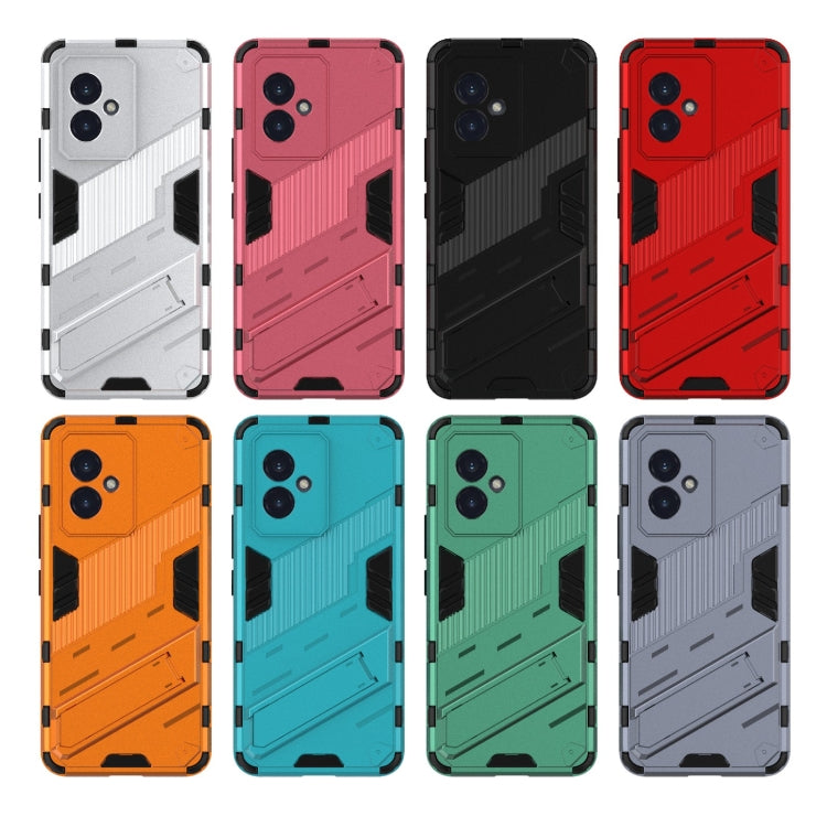 For Honor 100 5G Punk Armor 2 in 1 PC + TPU Phone Case with Holder(Light Red) - free shipping - PMC TechLife - Order now!