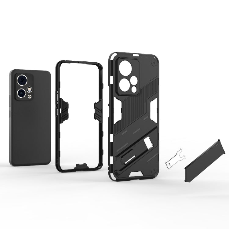 For Honor 90 GT 5G Punk Armor 2 in 1 PC + TPU Phone Case with Holder(Red) - Honor Cases by PMC TechLife | Online Shopping South Africa | PMC TechLife | Buy Now Pay Later Mobicred