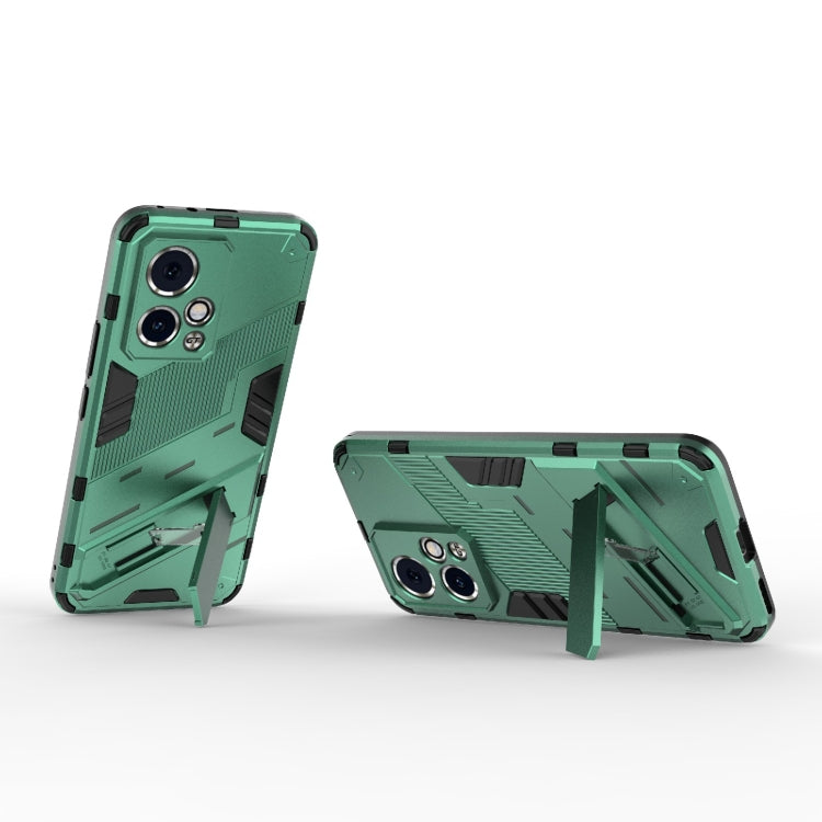 For Honor 90 GT 5G Punk Armor 2 in 1 PC + TPU Phone Case with Holder(Green) - Honor Cases by PMC Jewellery | Online Shopping South Africa | PMC Jewellery | Buy Now Pay Later Mobicred