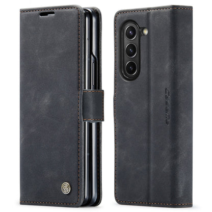 For Samsung Galaxy Z Fold5 CaseMe-013 Multifunctional Retro Frosted Leather Phone Case(Black) - Galaxy Z Fold5 Cases by CaseMe | Online Shopping South Africa | PMC Jewellery | Buy Now Pay Later Mobicred