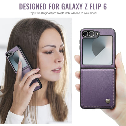 For Samsung Galaxy Z Flip6 5G CaseMe 023 Butterfly Buckle Litchi Texture RFID Anti-theft Leather Phone Case(Pearly Purple) - Galaxy Z Flip6 5G Cases by CaseMe | Online Shopping South Africa | PMC Jewellery | Buy Now Pay Later Mobicred