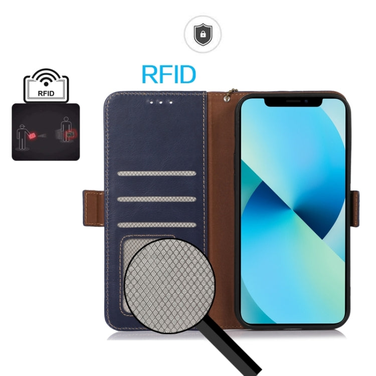 For Honor Play 60 Plus / 200 Smart Crazy Horse Top Layer Cowhide Leather Phone Case(Blue) - Honor Cases by PMC TechLife | Online Shopping South Africa | PMC TechLife | Buy Now Pay Later Mobicred