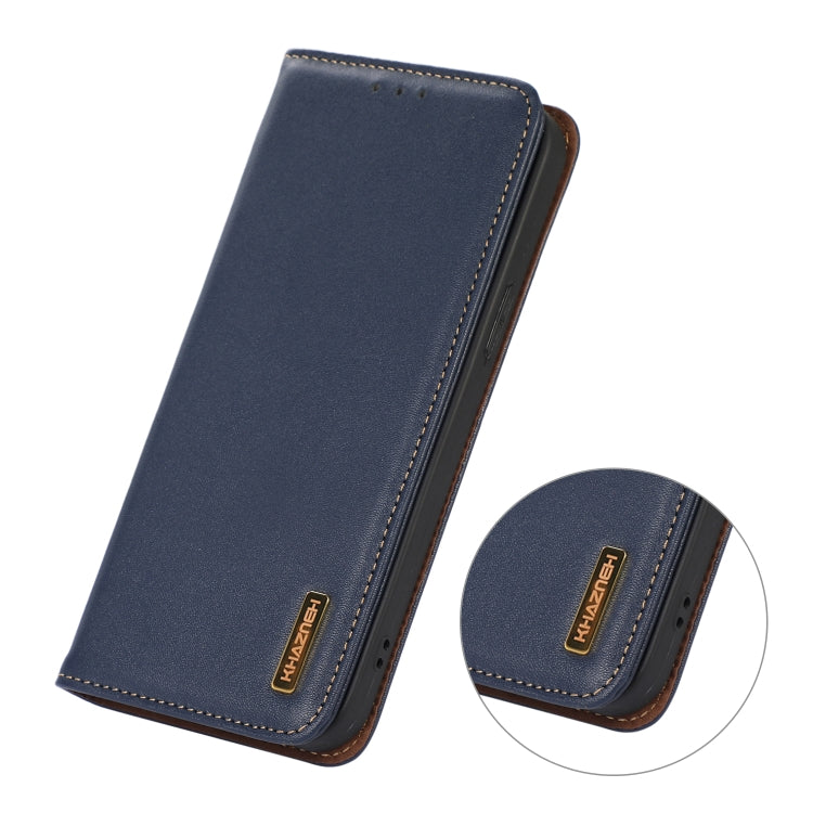 For Honor 90 KHAZNEH Nappa Top Layer Cowhide Leather Phone Case(Blue) - Honor Cases by PMC TechLife | Online Shopping South Africa | PMC TechLife | Buy Now Pay Later Mobicred