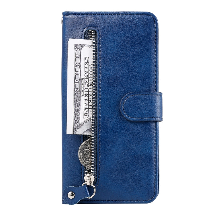 For Xiaomi Redmi K70 / K70 Pro Fashion Calf Texture Zipper Leather Phone Case(Blue) - K70 Pro Cases by PMC Jewellery | Online Shopping South Africa | PMC Jewellery | Buy Now Pay Later Mobicred