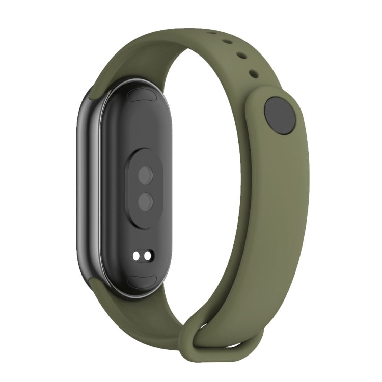 For Xiaomi Mi Band 8 Mijobs Solid Color Silicone Watch Band(Army Green) - Watch Bands by MIJOBS | Online Shopping South Africa | PMC Jewellery