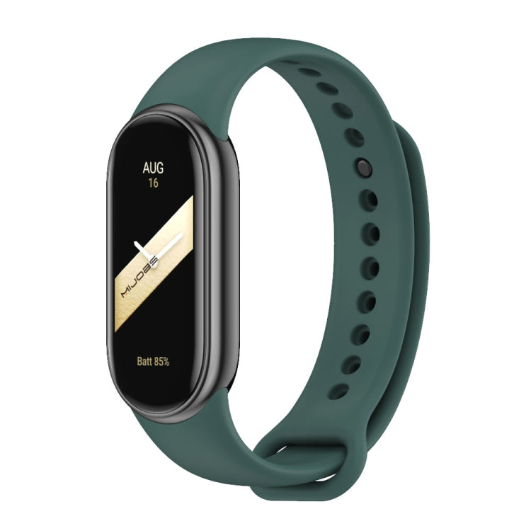 For Xiaomi Mi Band 8 Mijobs Solid Color Silicone Watch Band(Crow Blue) - Watch Bands by MIJOBS | Online Shopping South Africa | PMC Jewellery