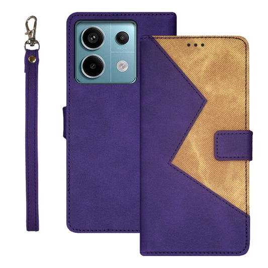 For Xiaomi Redmi Note 13 Pro 5G idewei Two-color Splicing Leather Phone Case(Purple) - Note 13 Pro Cases by idewei | Online Shopping South Africa | PMC Jewellery | Buy Now Pay Later Mobicred