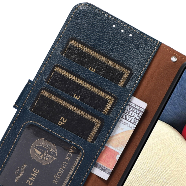 For OPPO Reno11 Pro Global KHAZNEH Litchi Texture Leather RFID Phone Case(Blue) - Reno11 Pro Cases by PMC TechLife | Online Shopping South Africa | PMC TechLife | Buy Now Pay Later Mobicred