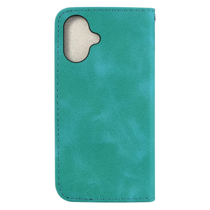 For iPhone 16 Seven-shaped Embossed Leather Phone Case(Green) - iPhone 16 Cases by PMC Jewellery | Online Shopping South Africa | PMC Jewellery | Buy Now Pay Later Mobicred