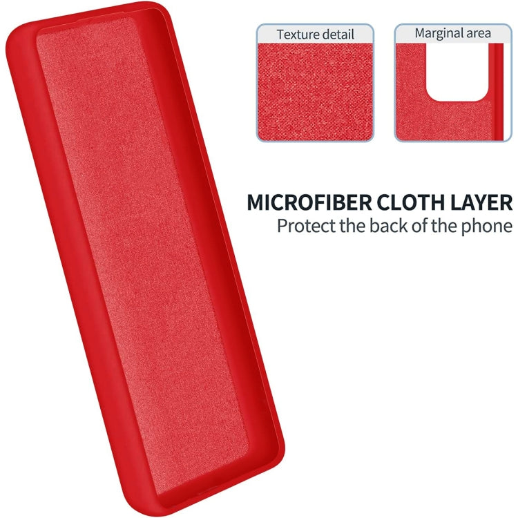 For Honor X6a Pure Color Liquid Silicone Shockproof Phone Case(Red) - Honor Cases by PMC TechLife | Online Shopping South Africa | PMC TechLife | Buy Now Pay Later Mobicred