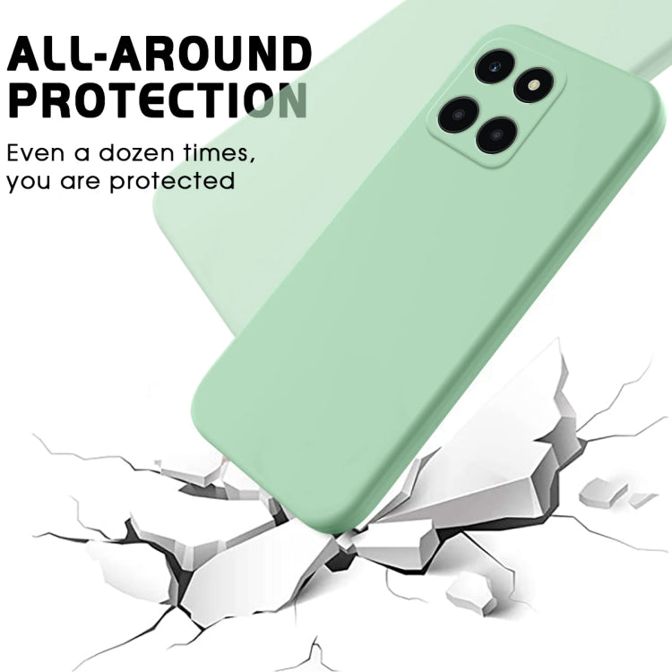 For Honor X6a Pure Color Liquid Silicone Shockproof Phone Case(Green) - Honor Cases by PMC TechLife | Online Shopping South Africa | PMC TechLife