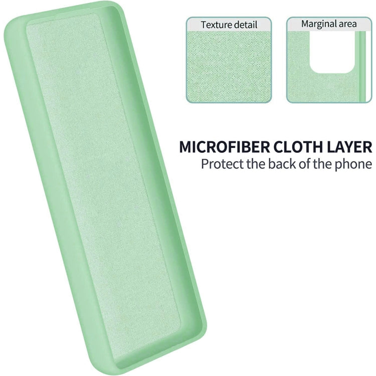 For Honor X6a Pure Color Liquid Silicone Shockproof Phone Case(Green) - Honor Cases by PMC TechLife | Online Shopping South Africa | PMC TechLife