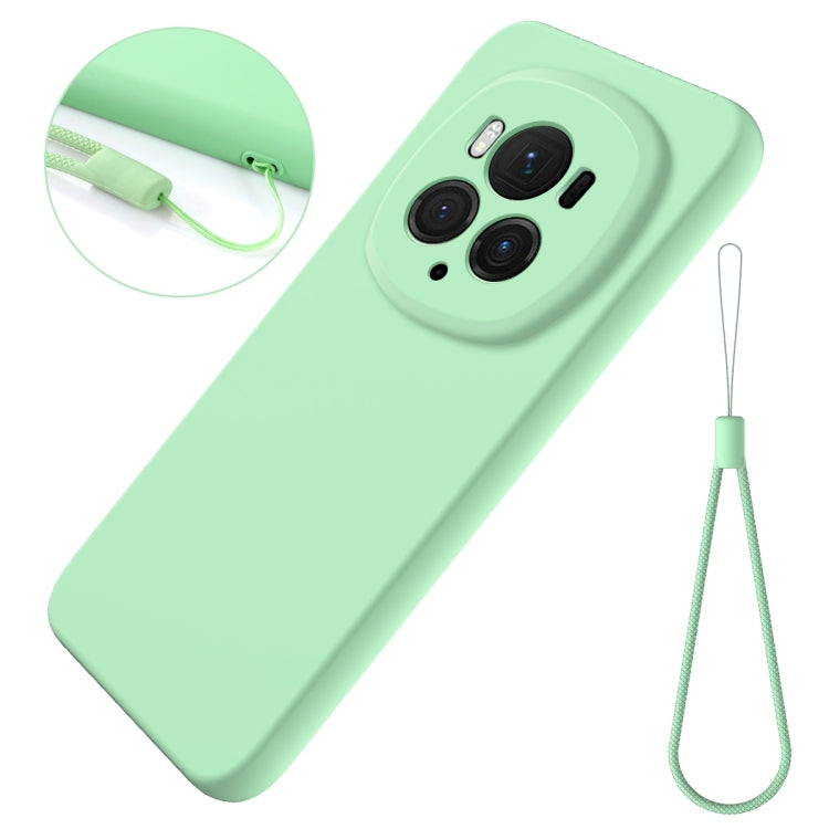 For Honor Magic6 Pro Pure Color Liquid Silicone Shockproof Phone Case(Green) - Honor Cases by PMC TechLife | Online Shopping South Africa | PMC TechLife | Buy Now Pay Later Mobicred