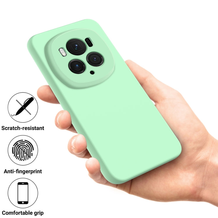 For Honor Magic6 Pro Pure Color Liquid Silicone Shockproof Phone Case(Green) - Honor Cases by PMC TechLife | Online Shopping South Africa | PMC TechLife | Buy Now Pay Later Mobicred