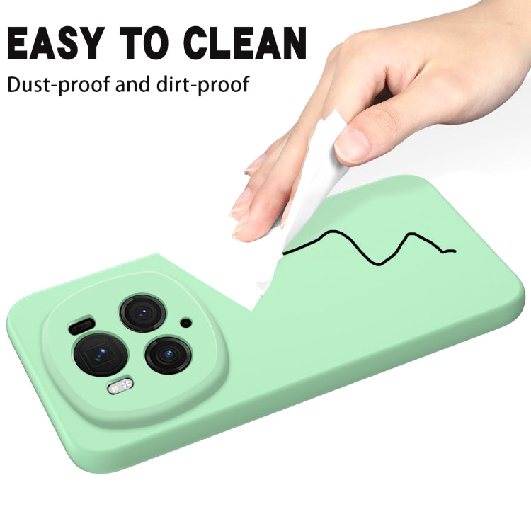 For Honor Magic6 Pro Pure Color Liquid Silicone Shockproof Phone Case(Green) - Honor Cases by PMC TechLife | Online Shopping South Africa | PMC TechLife | Buy Now Pay Later Mobicred