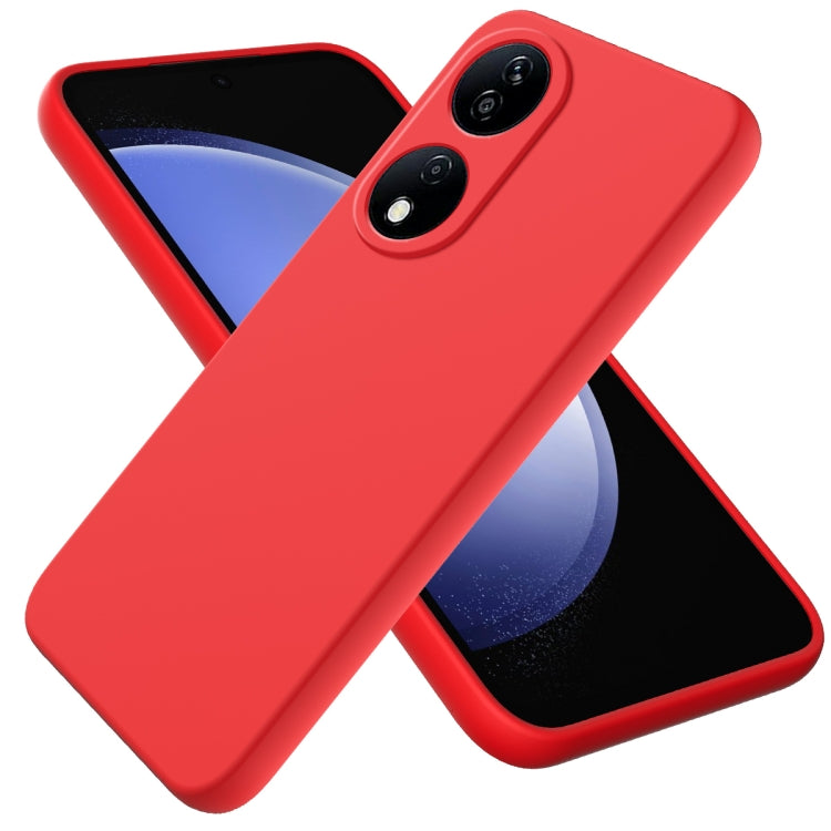 For Honor 90 Smart Solid Color Liquid Silicone Dropproof Full Coverage Phone Case(Red) - Honor Cases by PMC TechLife | Online Shopping South Africa | PMC TechLife | Buy Now Pay Later Mobicred