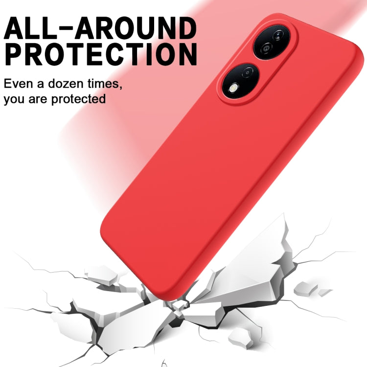 For Honor 90 Smart Solid Color Liquid Silicone Dropproof Full Coverage Phone Case(Red) - Honor Cases by PMC TechLife | Online Shopping South Africa | PMC TechLife | Buy Now Pay Later Mobicred