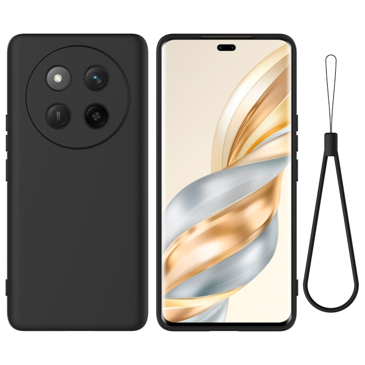 For Honor X60 Pro Solid Color Liquid Silicone Dropproof Full Coverage Phone Case(Black) - free shipping - PMC TechLife - Order now!