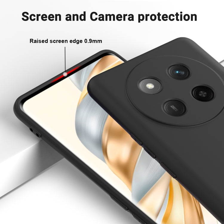 For Honor X60 Pro Solid Color Liquid Silicone Dropproof Full Coverage Phone Case(Black) - free shipping - PMC TechLife - Order now!