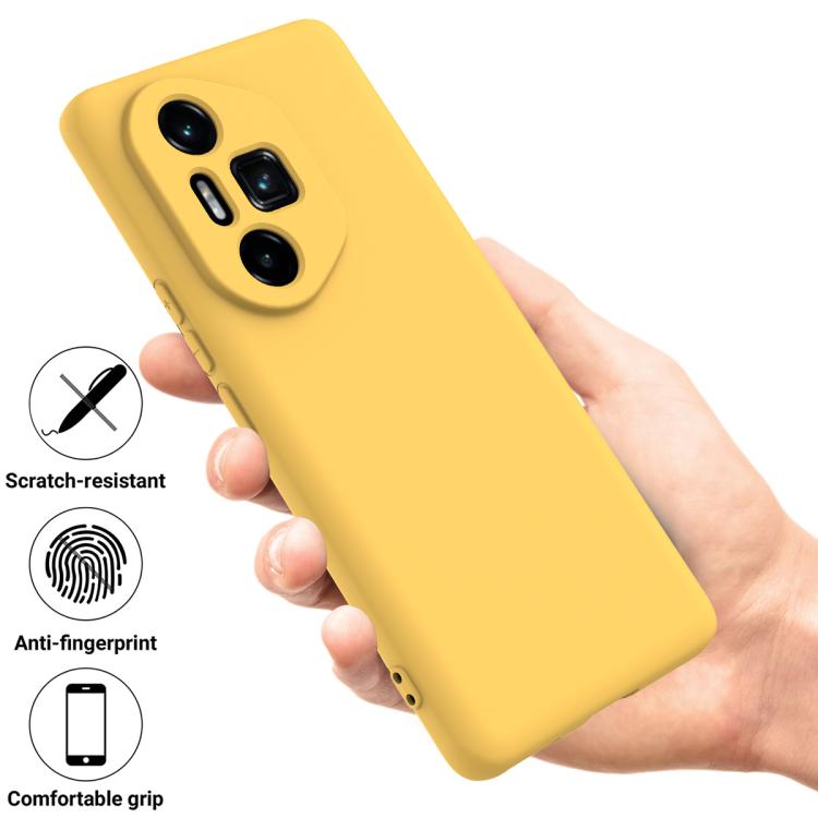 For Honor 300 Ultra / 300 Pro Solid Color Liquid Silicone Dropproof Full Coverage Phone Case(Yellow) - free shipping - PMC TechLife - Order now!