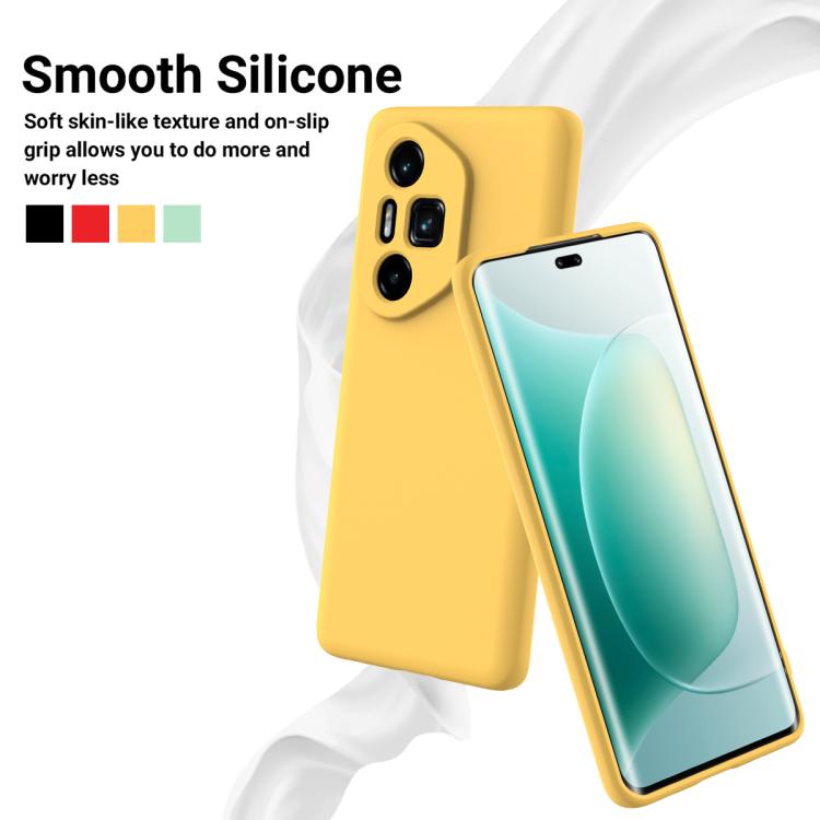 For Honor 300 Ultra / 300 Pro Solid Color Liquid Silicone Dropproof Full Coverage Phone Case(Yellow) - free shipping - PMC TechLife - Order now!