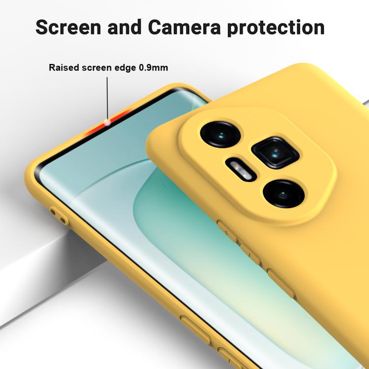 For Honor 300 Ultra / 300 Pro Solid Color Liquid Silicone Dropproof Full Coverage Phone Case(Yellow) - free shipping - PMC TechLife - Order now!