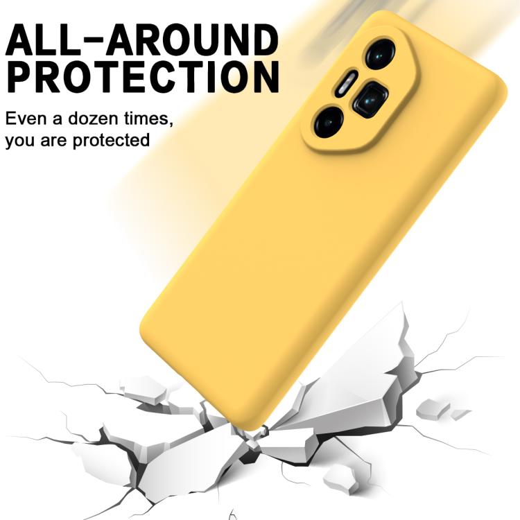 For Honor 300 Ultra / 300 Pro Solid Color Liquid Silicone Dropproof Full Coverage Phone Case(Yellow) - free shipping - PMC TechLife - Order now!