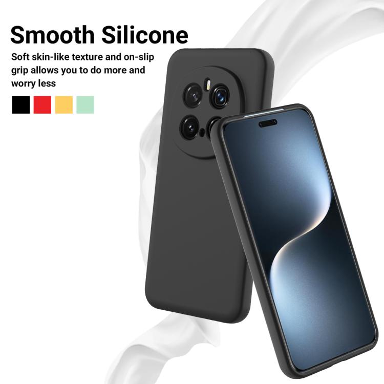 For Honor Magic7 Pro Solid Color Liquid Silicone Dropproof Full Coverage Phone Case(Black) - free shipping - PMC TechLife - Order now!