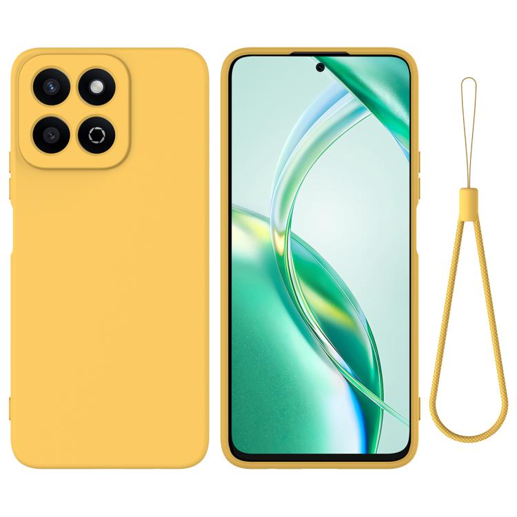 For Honor X6b 5G / Play 60 Plus Solid Color Liquid Silicone Dropproof Full Coverage Phone Case(Yellow) - free shipping - PMC TechLife - Order now!