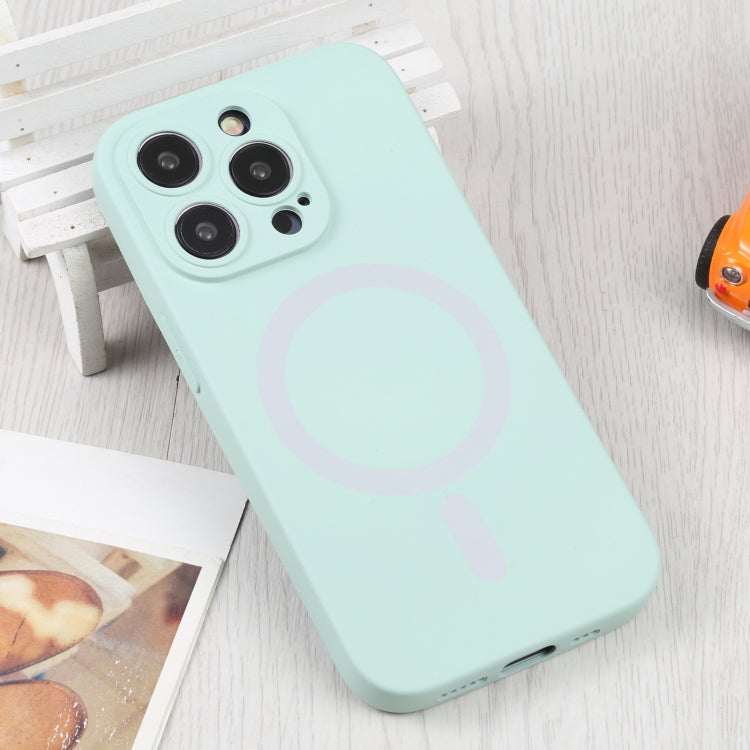 For iPhone 15 Pro Liquid Silicone Magsafe Phone Case(Light Cyan) - free shipping - PMC TechLife - Order now!