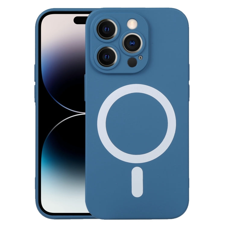 For iPhone 15 Pro Max Liquid Silicone Magsafe Phone Case(Blue) - iPhone 15 Pro Max Cases by PMC TechLife | Online Shopping South Africa | PMC TechLife