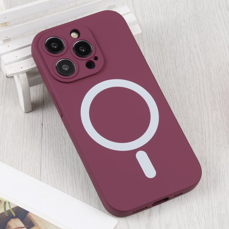 For iPhone 16 Liquid Silicone Magsafe Phone Case(Wine Red) - iPhone 16 Cases by PMC Jewellery | Online Shopping South Africa | PMC Jewellery | Buy Now Pay Later Mobicred