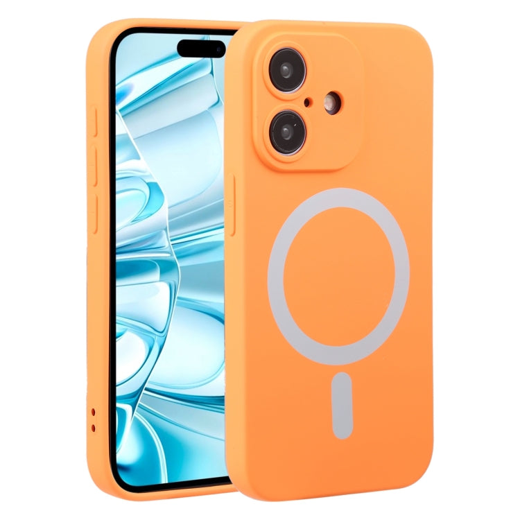 For iPhone 16 Liquid Silicone Magsafe Phone Case(Orange) - iPhone 16 Cases by PMC Jewellery | Online Shopping South Africa | PMC Jewellery | Buy Now Pay Later Mobicred