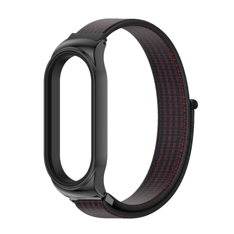 For Xiaomi Mi Band 8 Mijobs CS Case Breathable Nylon Loop Watch Band(Black Red) - free shipping - PMc TechLife - Order now!