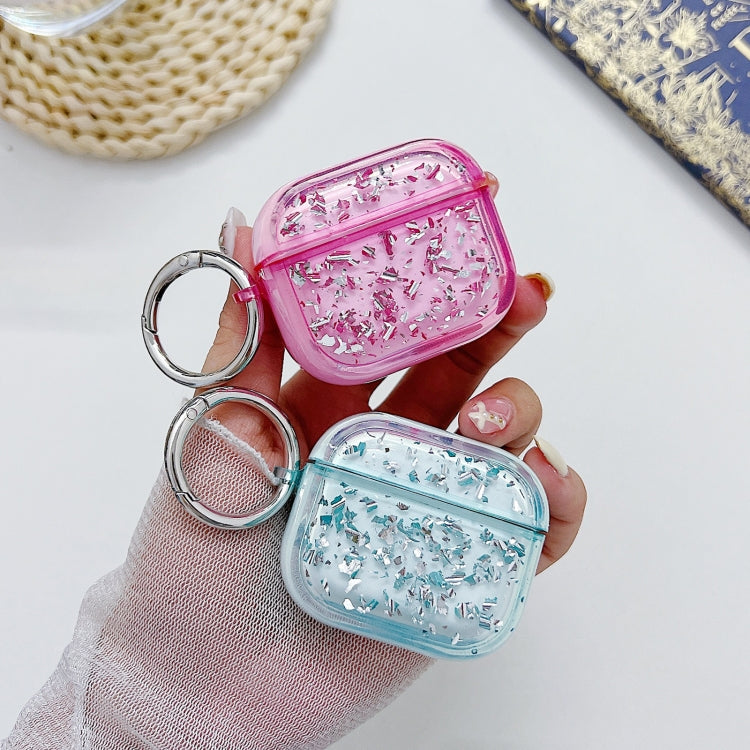 For AirPods 3 Silver Foil Epoxy Bluetooth Earphone Protective Case(Transparent) - For AirPods 3 by PMC Jewellery | Online Shopping South Africa | PMC Jewellery | Buy Now Pay Later Mobicred