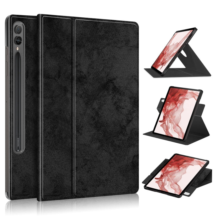 For Samsung Galaxy Tab S9+ 360 Rotation Stand Smart Leather Tablet Case(Black) - Galaxy Tab S9+ Cases by PMC Jewellery | Online Shopping South Africa | PMC Jewellery | Buy Now Pay Later Mobicred