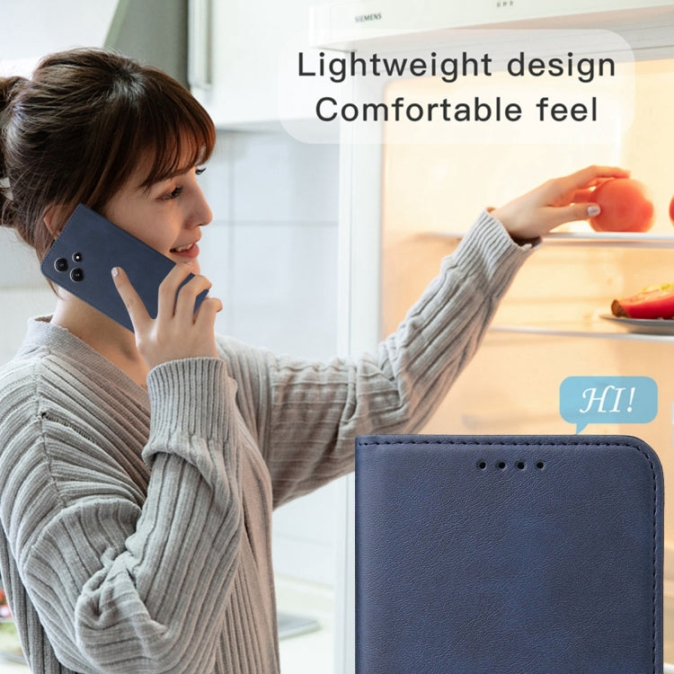 For Motorola Moto G 5G 2024 Magnetic Closure Leather Phone Case(Blue) - free shipping - PMC Jewellery - Order now!