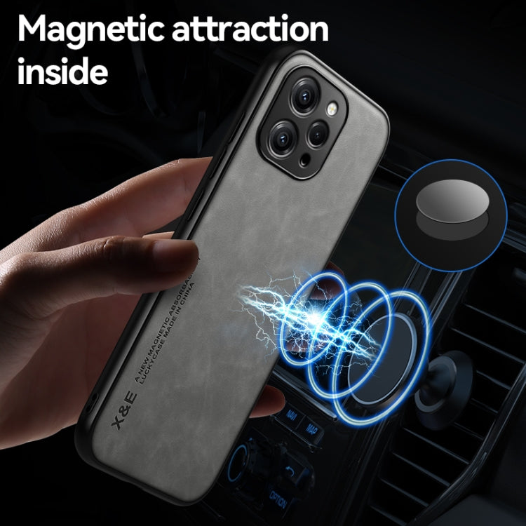 For Xiaomi Redmi K70 Skin Feel Magnetic Leather Back Phone Case(Light Grey) - K70 Cases by PMC Jewellery | Online Shopping South Africa | PMC Jewellery | Buy Now Pay Later Mobicred