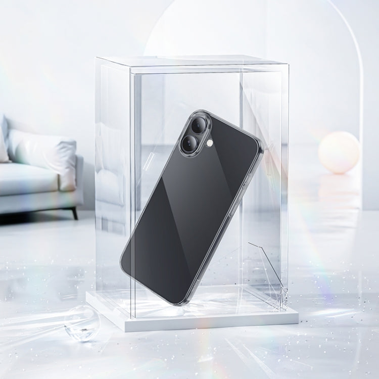 For iPhone 16 Plus hoco Light Series Soft TPU Phone Case(Transparent Black) - iPhone 16 Plus Cases by hoco | Online Shopping South Africa | PMC Jewellery | Buy Now Pay Later Mobicred