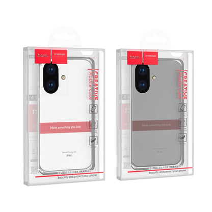 For iPhone 16 hoco Light Series Soft TPU Phone Case(Transparent) - iPhone 16 Cases by hoco | Online Shopping South Africa | PMC Jewellery | Buy Now Pay Later Mobicred